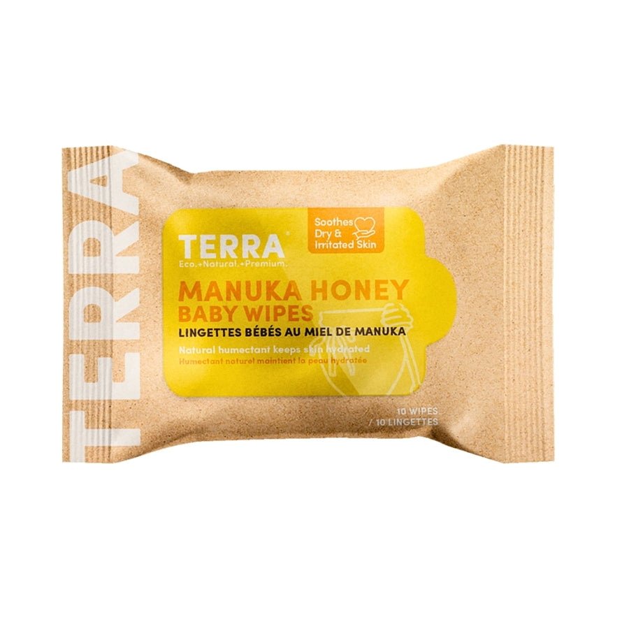 TERRA Mini Manuka Honey Baby Wipes - Baby Wipes Mini Pack 10s TERRA
