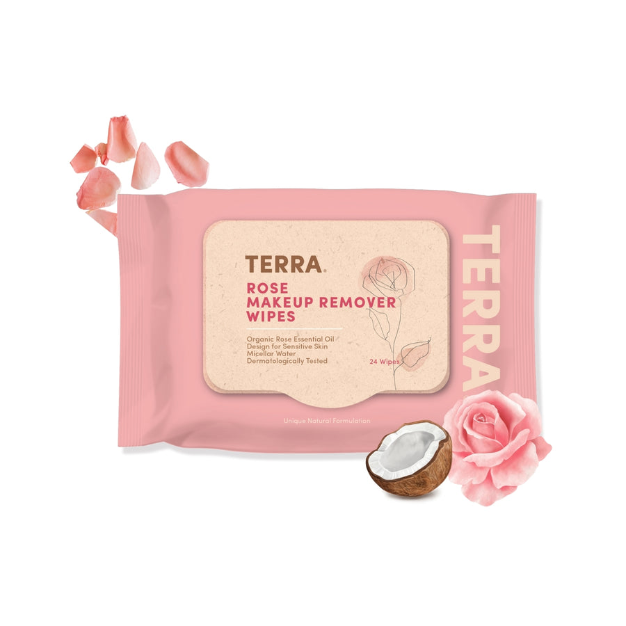 Rose Makeup Remover Wipes 24s TERRA