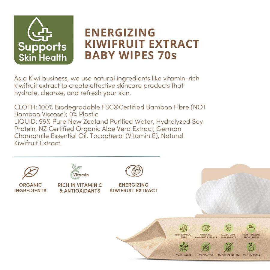TERRA Kiwifruit Extract Baby Wipes Mini Pack 10s TERRA