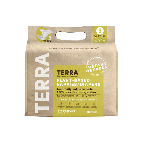 Free TERRA 2 Nappies + 1 Pack 10s Mini Wipes Sample TERRA