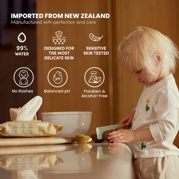 TERRA Manuka Honey Baby Wipes 70s TERRA