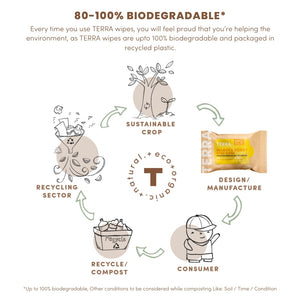 TERRA Mini Manuka Honey Baby Wipes - Baby Wipes Mini Pack 10s TERRA