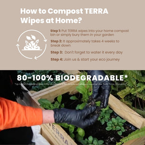 TERRA Mini Manuka Honey Baby Wipes - Baby Wipes Mini Pack 10s TERRA