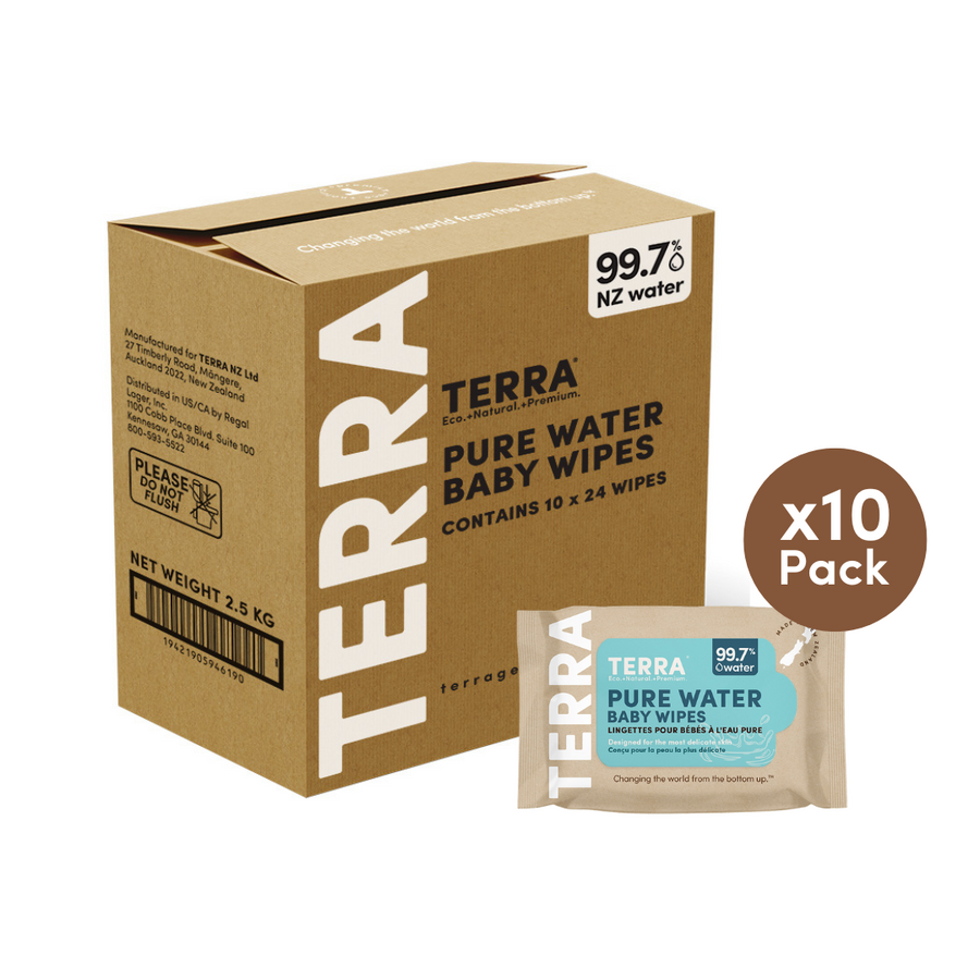 Pure Water Baby Wipes Travel Pack 24s TERRA