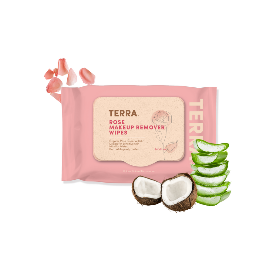 Rose Makeup Remover Wipes 24s TERRA