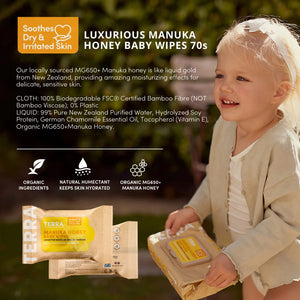 TERRA Manuka Honey Baby Wipes - Mini Pack 10s TERRA