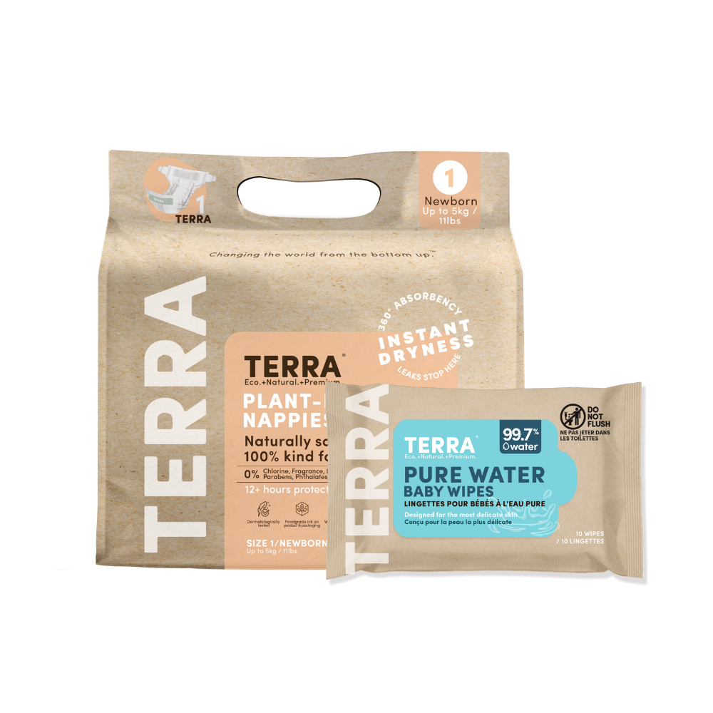 FREE Full-Size Newborn Nappies and Baby Wipes TERRA NZ