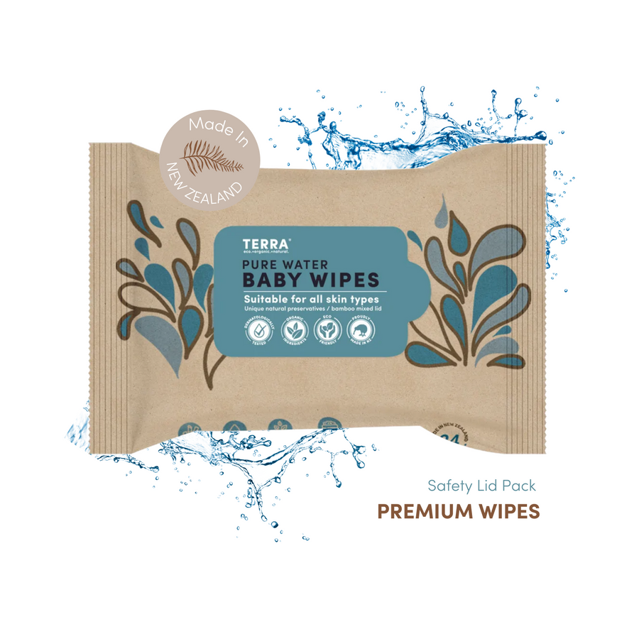 Pure Water Baby Wipes Travel Pack 24s TERRA