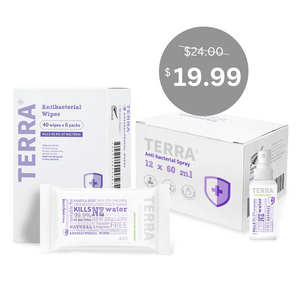 TERRA Antibacterial Spray and Wipes Combo Pack TERRA